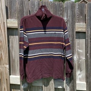 Nautica Multicolored Striped Turtleneck Large